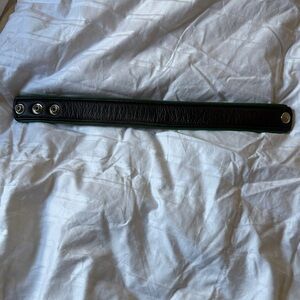 Black Leather Men's arm band Accessory